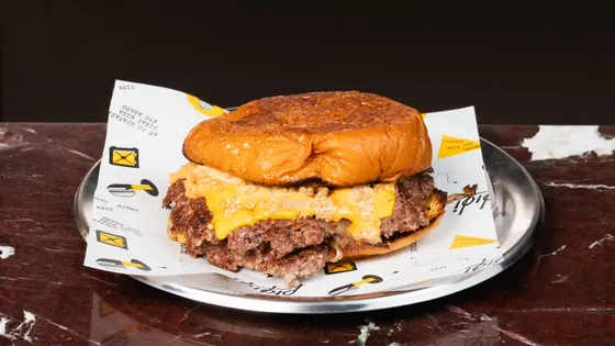 Classic Cheese Double Smash with melted cheddar